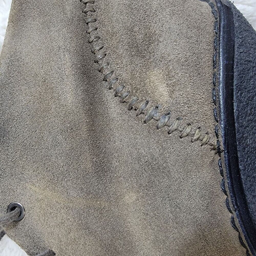 Rag & Bone Odval Wedge Ankle Lace Up Olive Green Suede Boots Size 37 US 7 - Picture 8 of 16